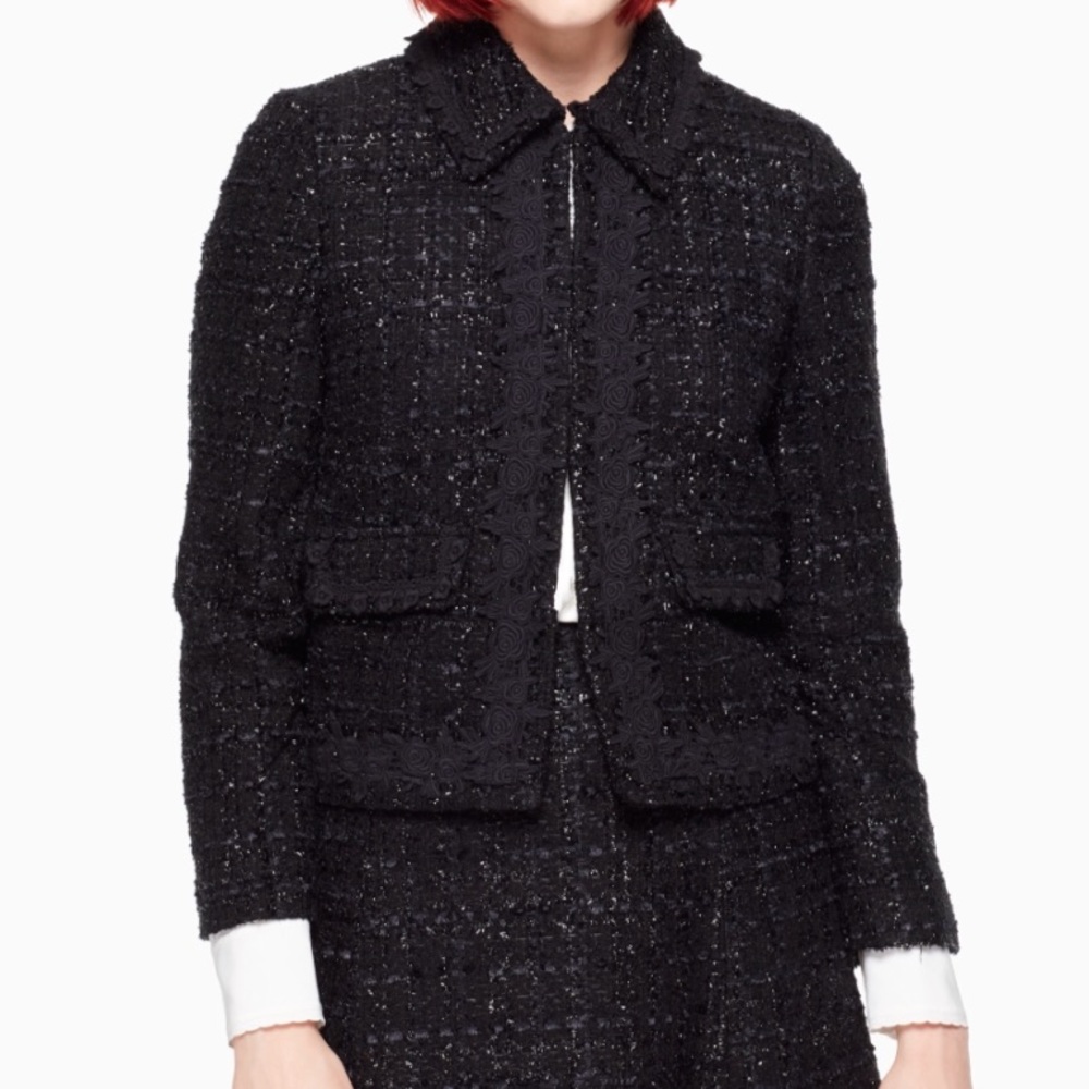 Gorgeous Kate Spade sparkle tweed Reagan Jacket.
